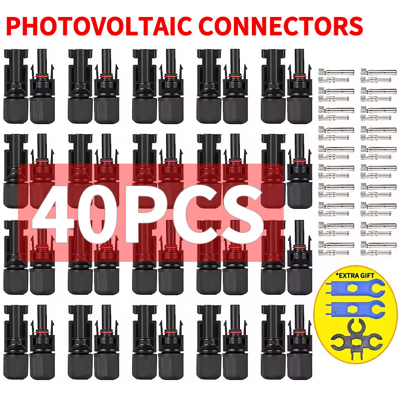 Solar Cable Mc4 Connector - 400/200/100/40/20/10 peças conector solar fotovoltaico 1000v30a