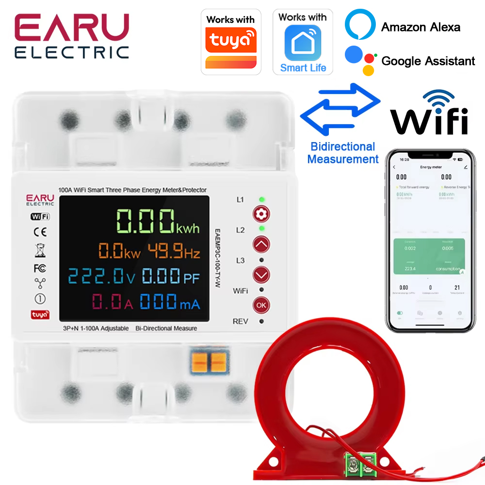 Energy Meter Bidirectional - Medidor de Energia Bidirecional Inteligente WiFi