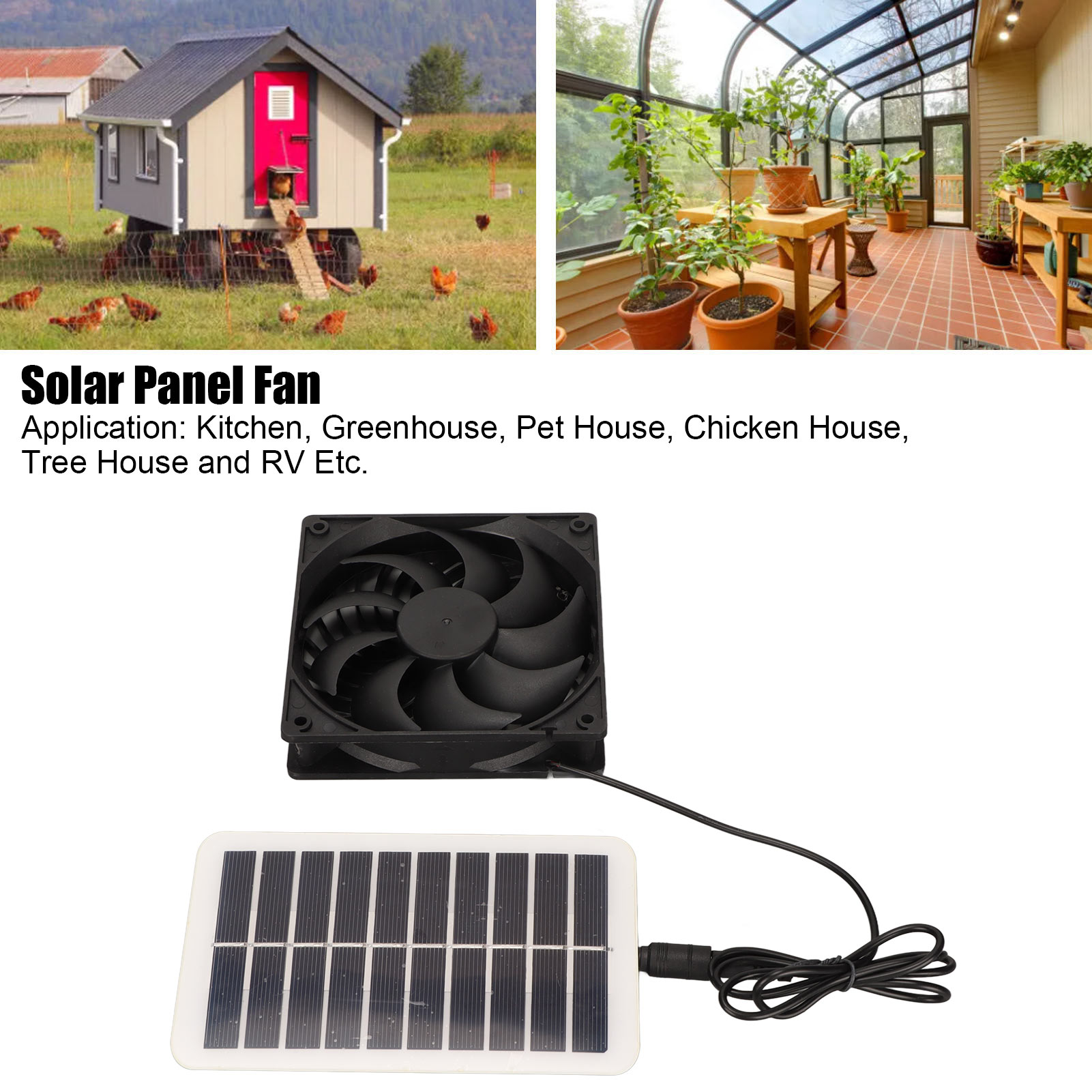 Renewable Energy House - Exaustor de painel de energia solar