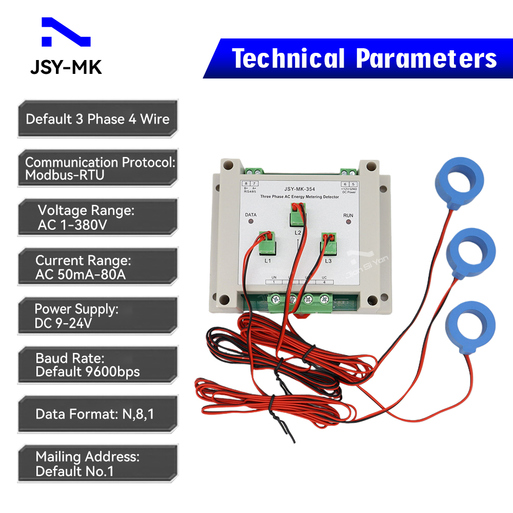 JSY-MK-354 3P4W 80A AC Detecto - Energy Meter Bidirectional avaliação e preço